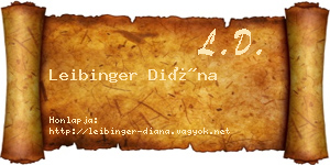 Leibinger Diána névjegykártya