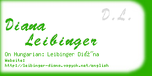diana leibinger business card